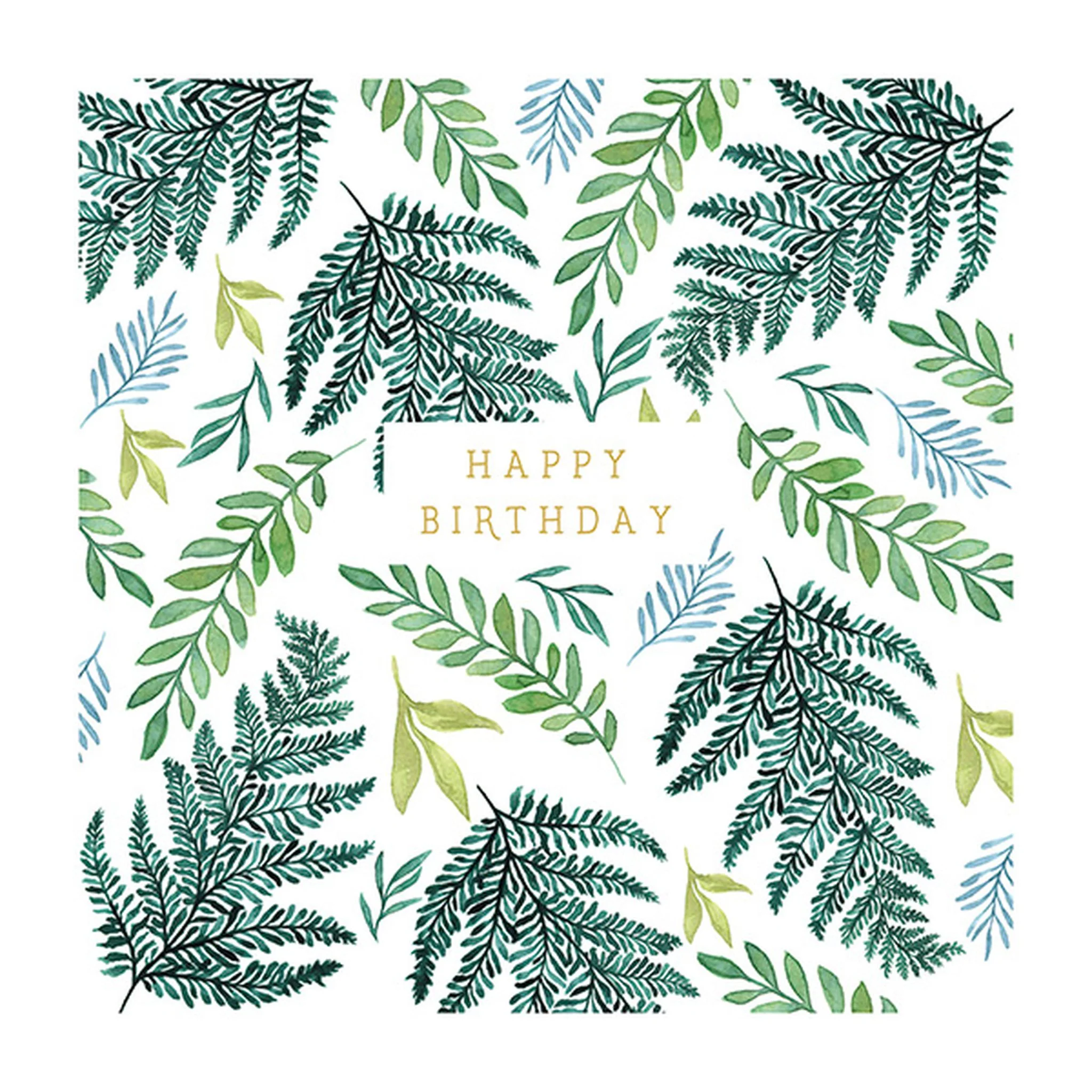 Art File - Green Fern Happy Birthday