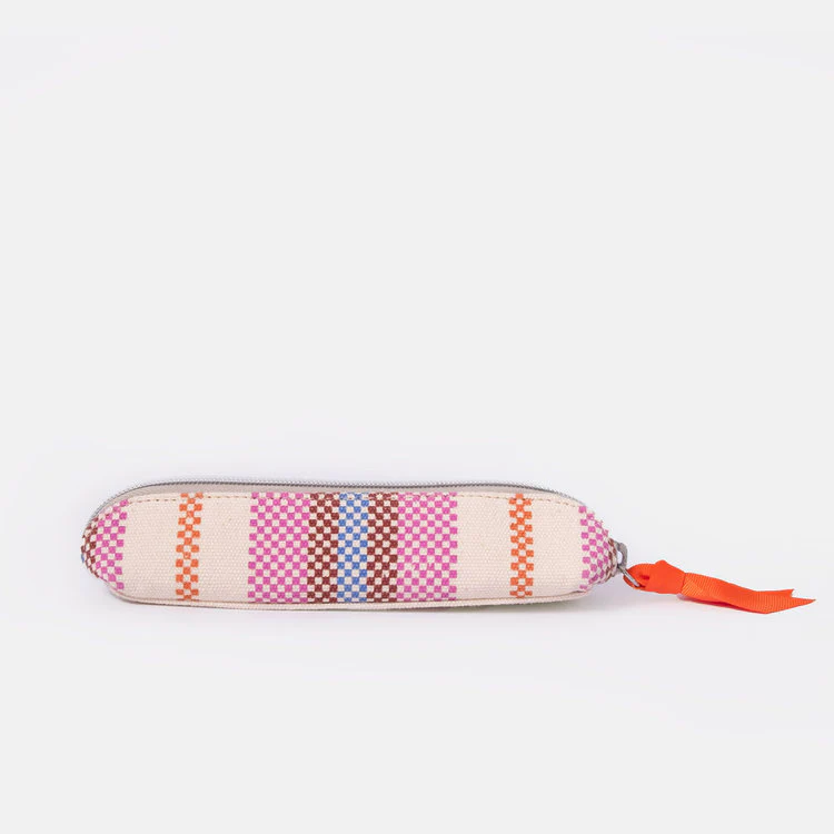 Caroline Gardner - Checkerboard Stripe Canvas Pencil Case