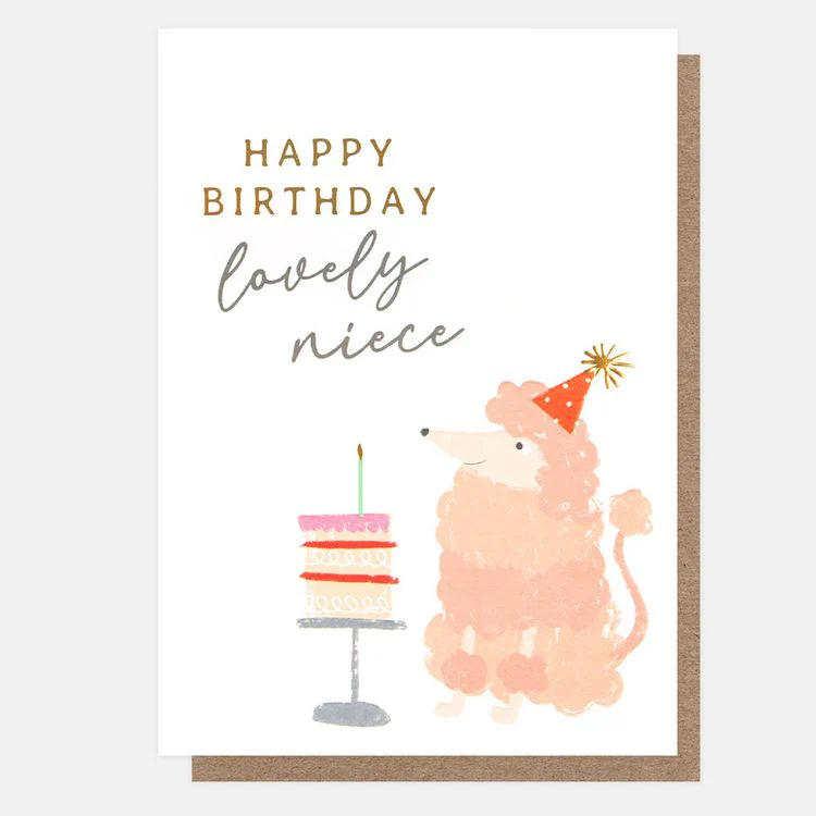 Caroline Gardner - Happy Birthday Lovely Niece Poodle