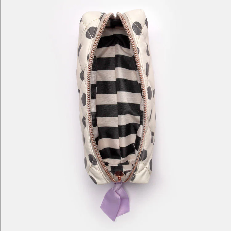 Caroline Gardner - Mono Mini Spot Quilted Pencil Case - Image 2