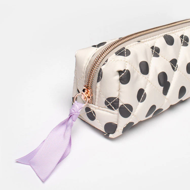 Caroline Gardner - Mono Mini Spot Quilted Pencil Case - Image 3