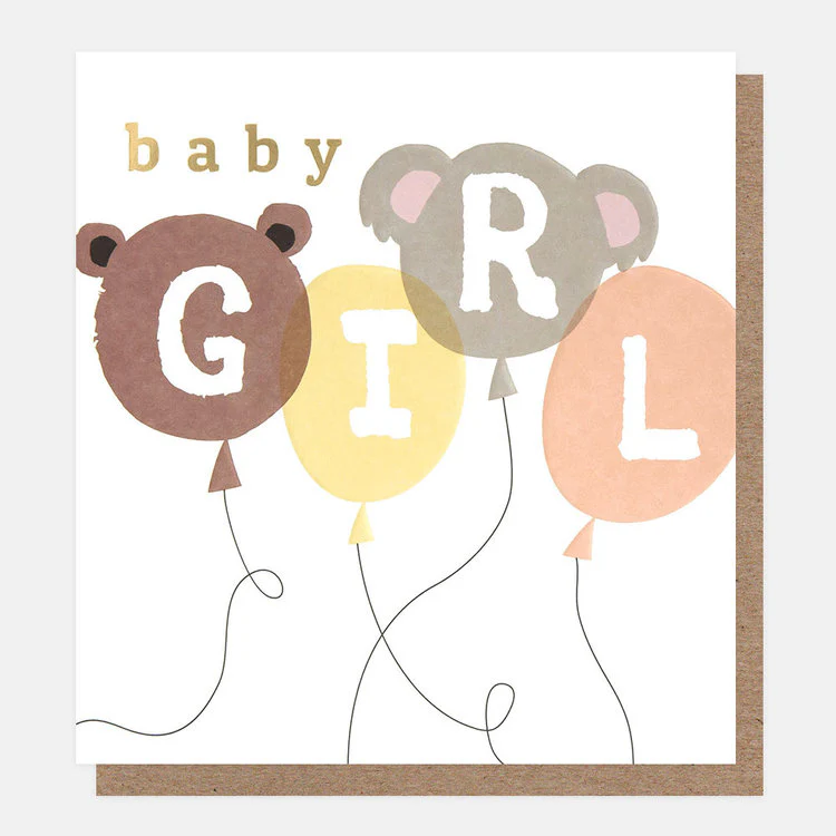 Caroline Gardner Publishing - Baby Girl Bunch Of Balloons