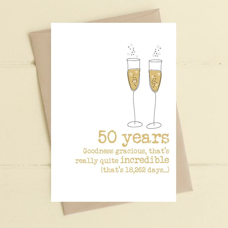 Dandelion Stationery - Incredible 50 Years Golden Anniversary