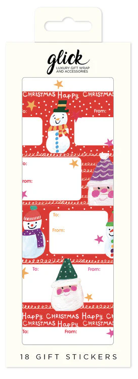 Glick - Jolly Christmas Present Stickers