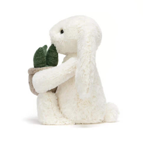 Jellycat - Cream Bunny With Plant - Image 2
