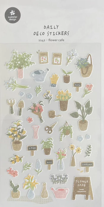 Suatelier - Flower Cafe Stickers