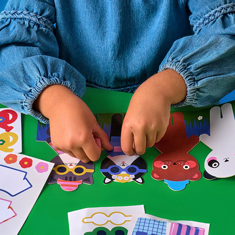 Kikkerland - Animal Dress-Up Reusable Stickers - Image 2