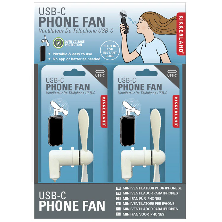 Kikkerland - USB-C Phone Fan