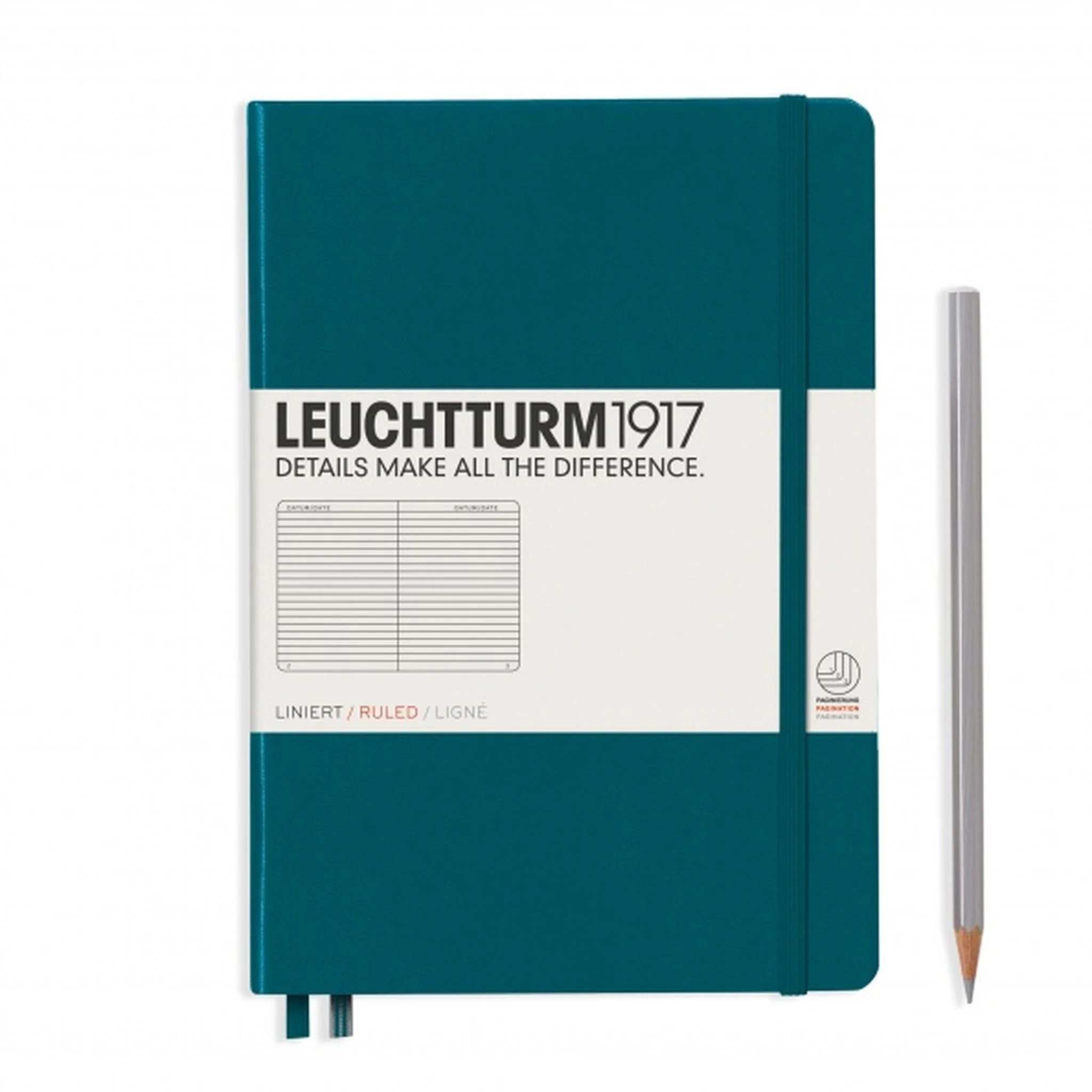 Leuchtturm A5 Ruled Notebook - Pacific Green