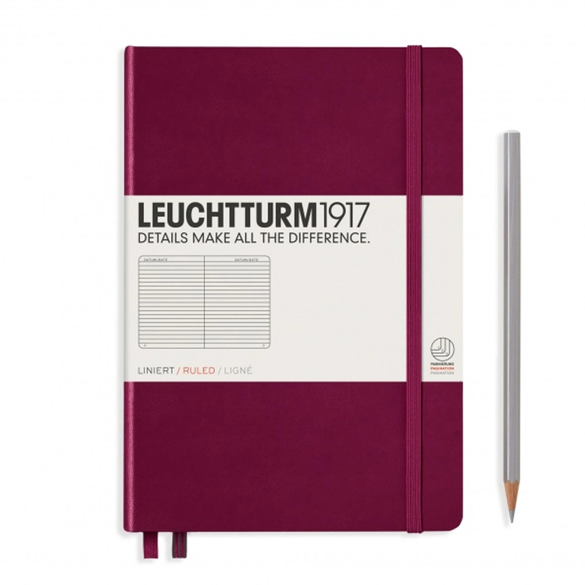 Leuchtturm A5 Ruled Notebook - Port Red