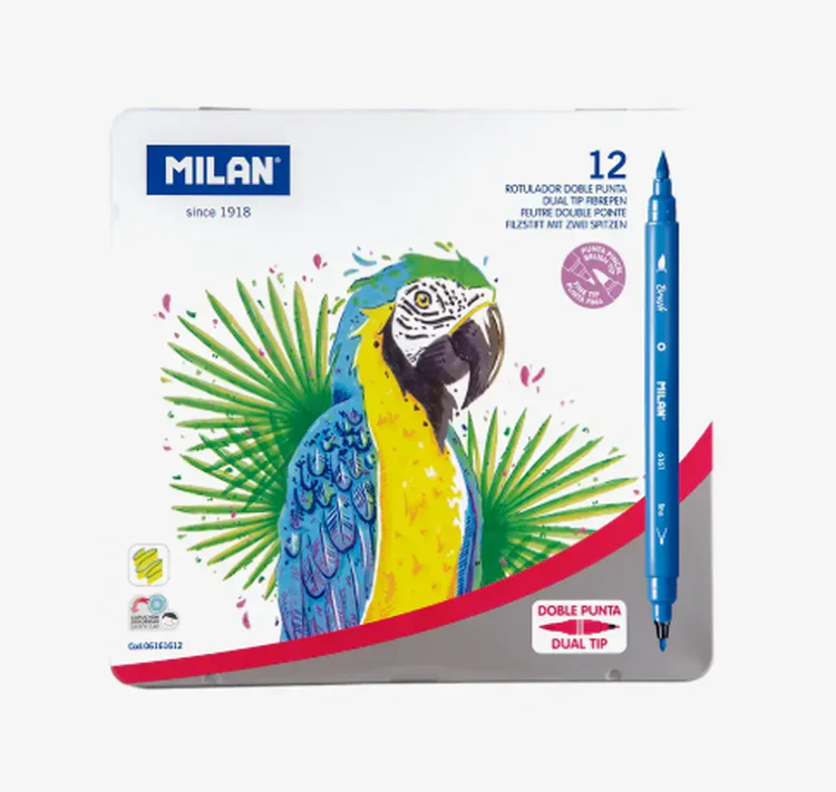 Milan - 12 Fine-Brush Dual Tip Pen