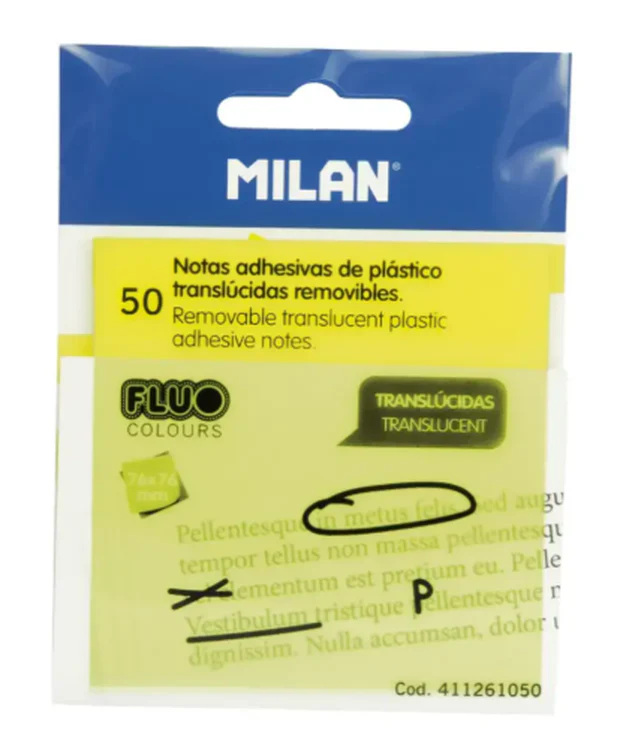 Milan - Yellow Translucent Adhesive Notes
