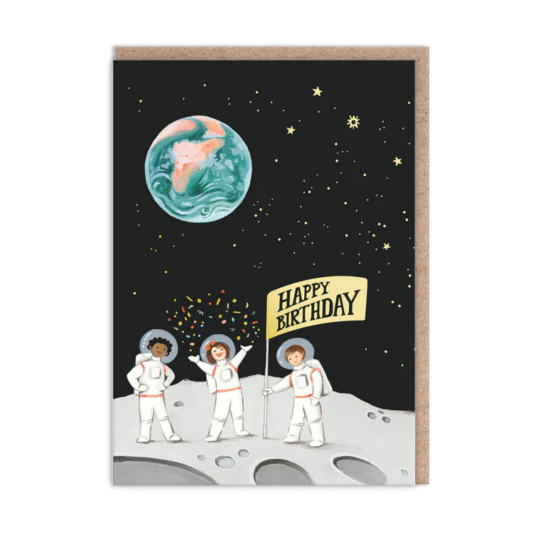 Ohh Deer - Astronauts Greeting Card