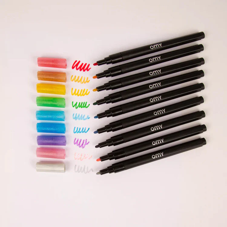 Omy - Markers - Glitter x 9 - Image 2
