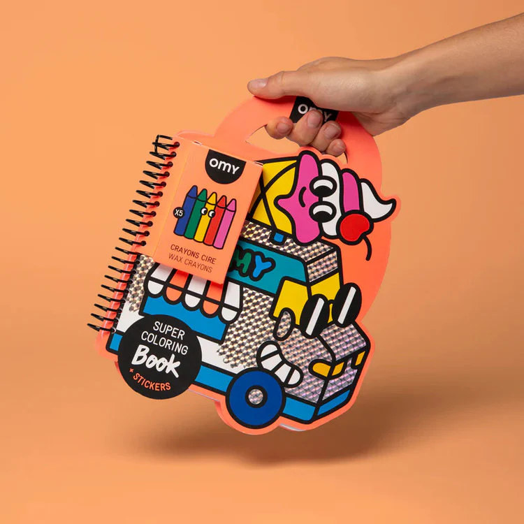 Omy - Super Colouring and Sticker Book - Yummy