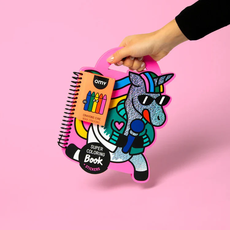 Omy - Super Couloring and Sticker Book - Lily Unicorn