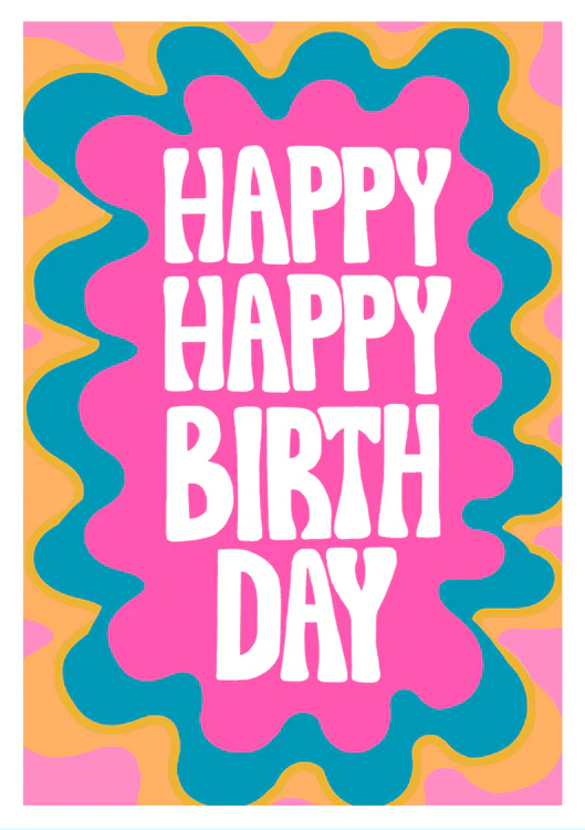 Paper Salad - Happy Birthday Wavy
