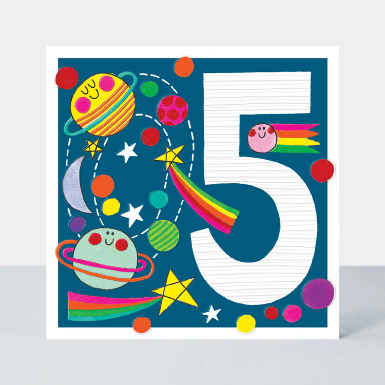 Rachel Ellen - Age 5 birthday Planets
