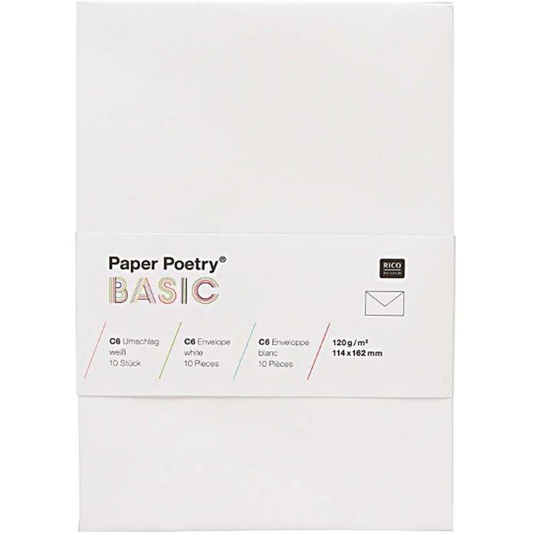 Rico Design - Basic Envelope C6 - White
