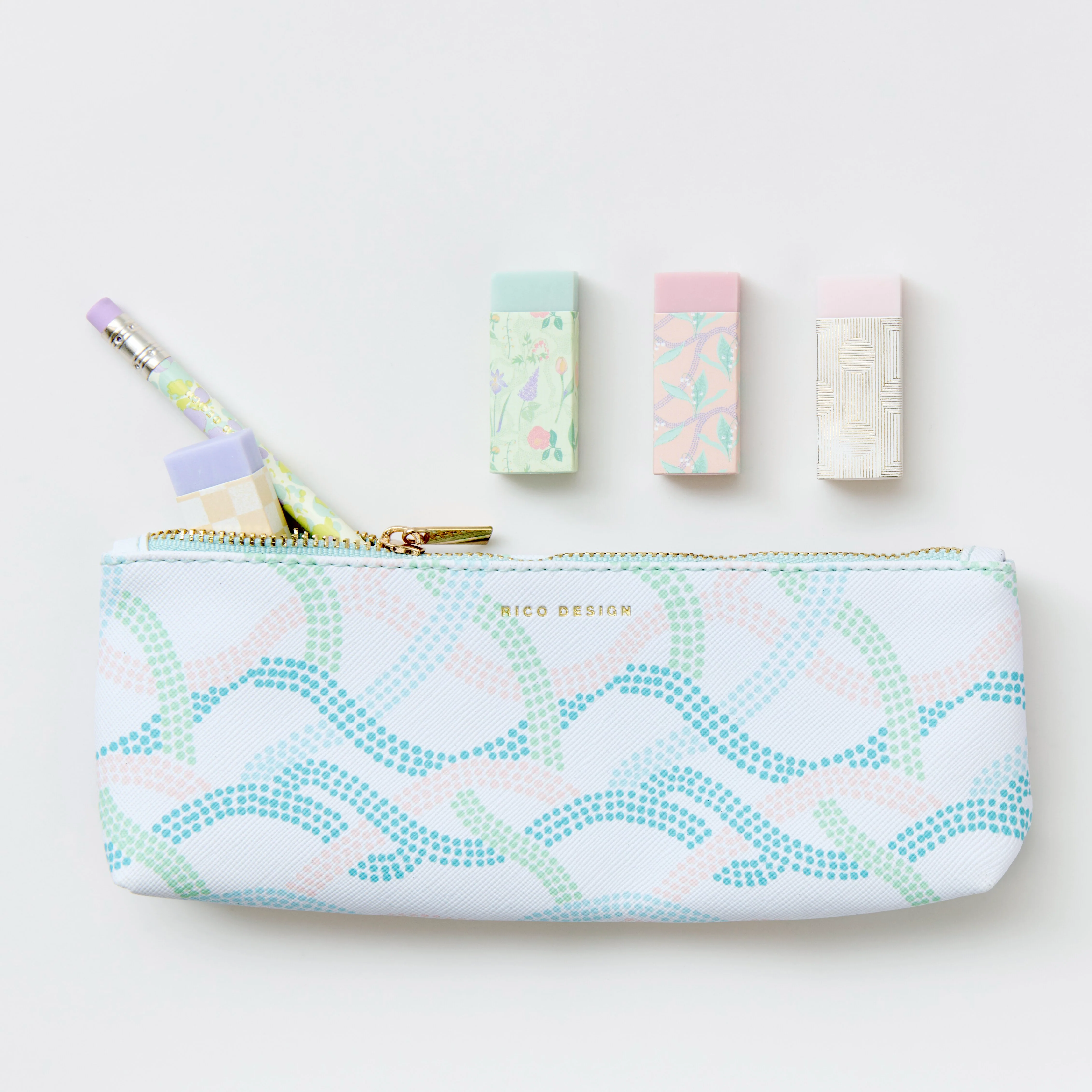 Rico Design - Blue Wavy Lines Pouch - Image 2