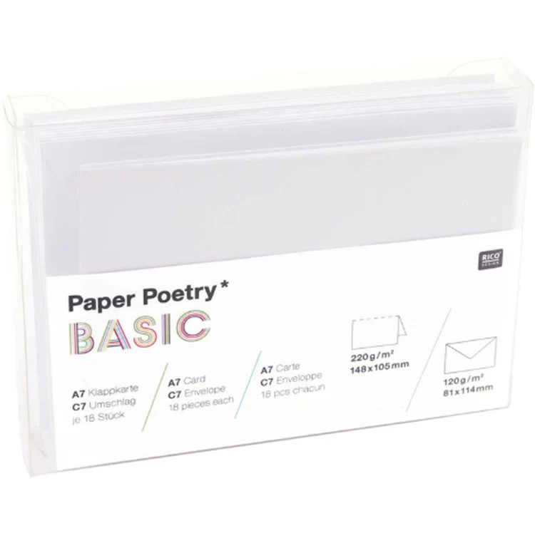 Rico Design - Card Set - A7/C7 - White