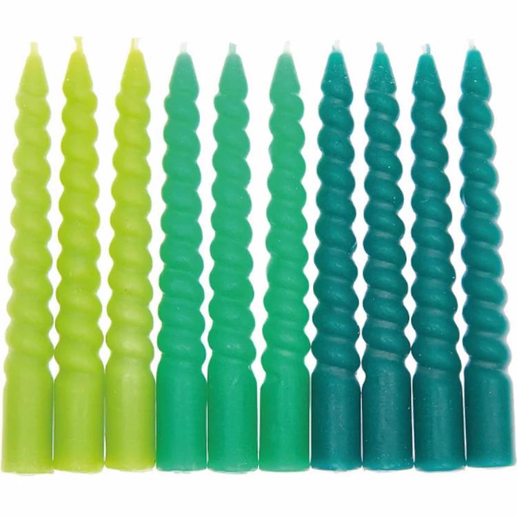 Rico Design - Spiral Candles Green Mix