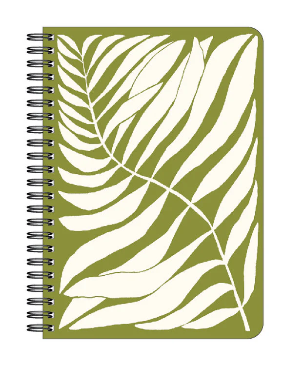 The Art File - Green Fern A4 Spiral Notebook