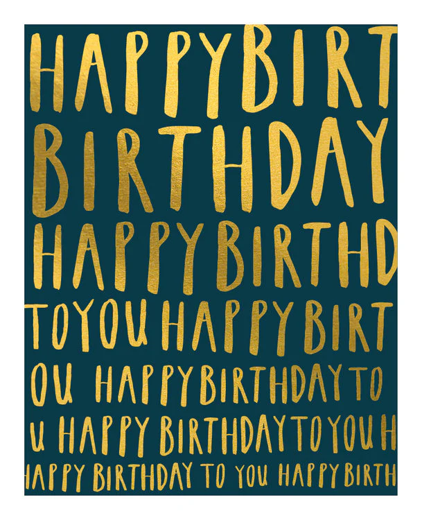 The Art File - Happy Birthday Text