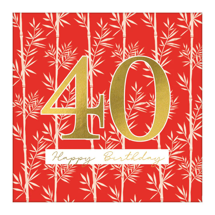 The Art File - Large Card 40th Birthday
