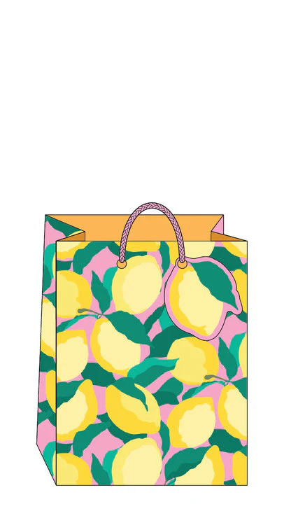 The Art File - Lemons Medium Gift Bag