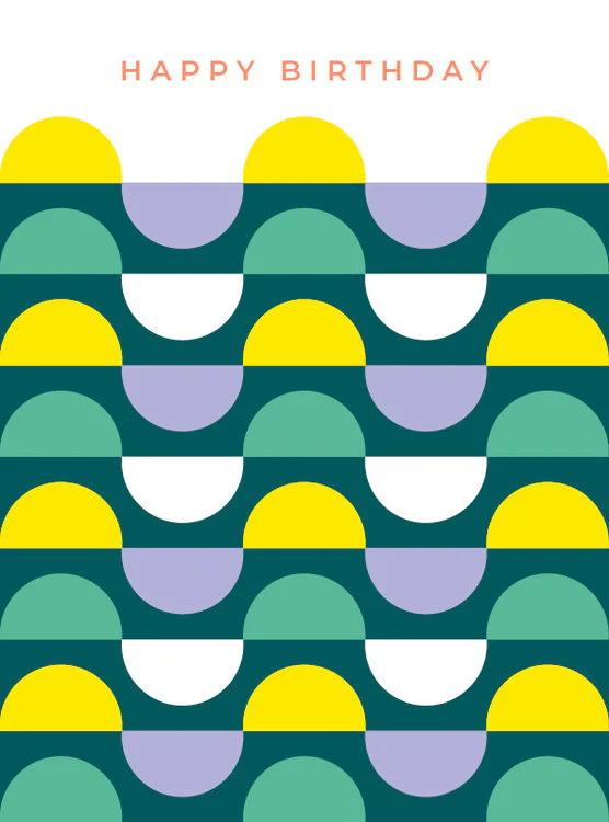 The Art File - Wave Semi Circle Birthday