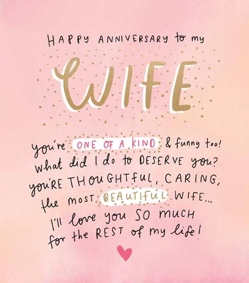 The Happy News - Happy Anniversary One Of A Kind Wife