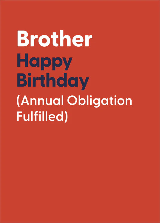UK Greetings - Brother Annual Obligation