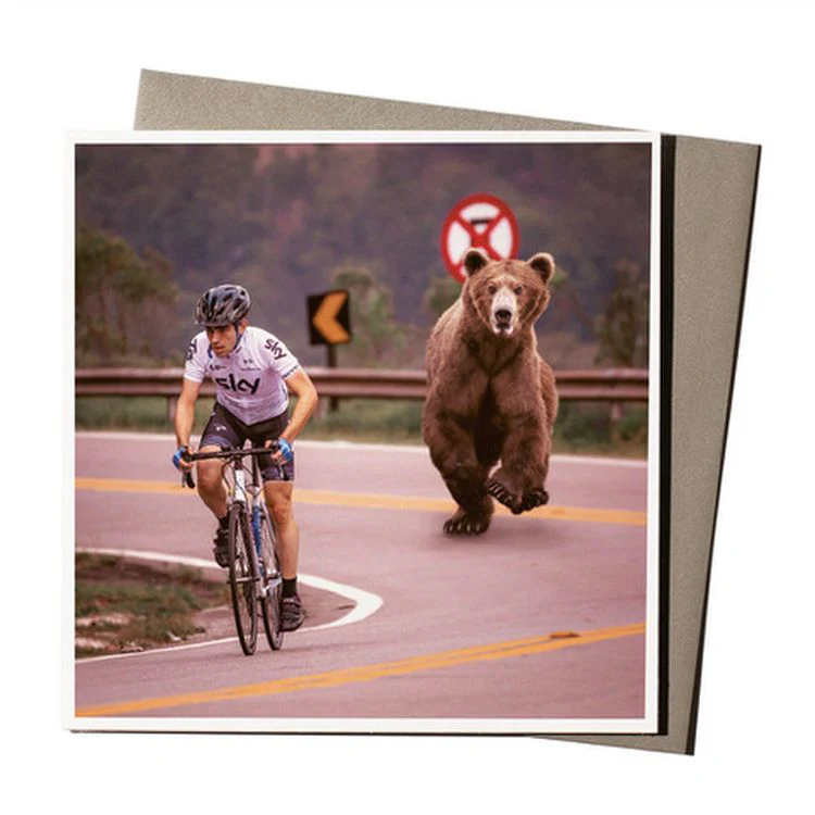 USTUDIO - Bear Chasing Cyclist