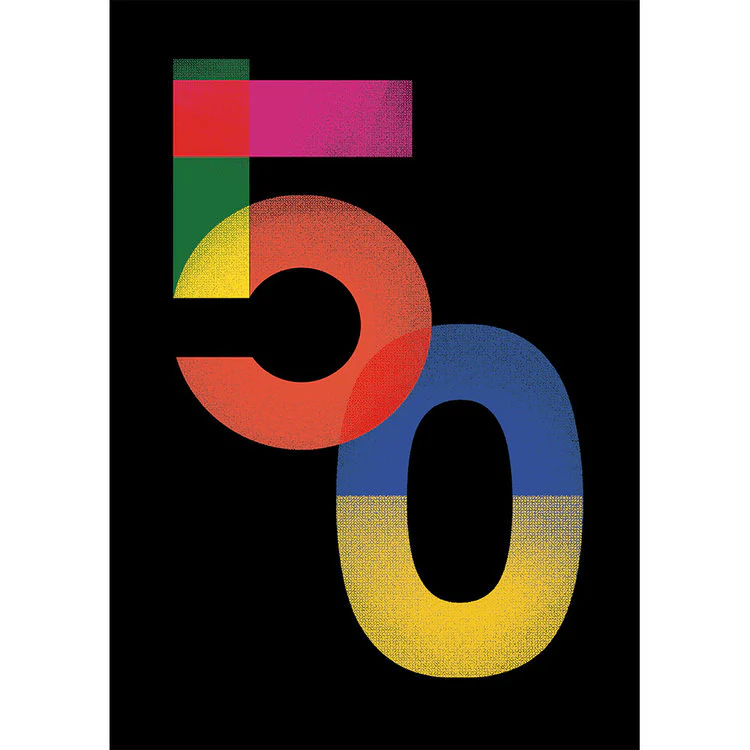 Woodmansterne - Birthday Neon 50