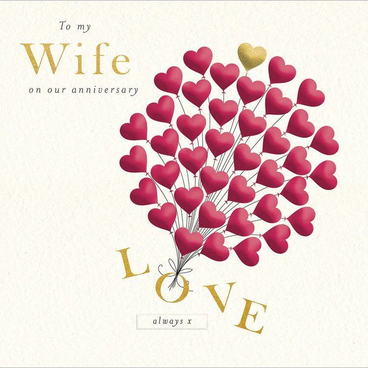 Woodmansterne - Wife Anniversary Balloons